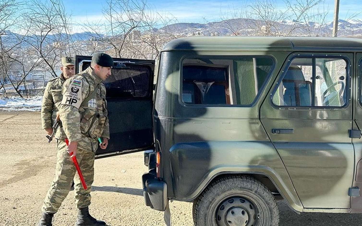 Hərbi polis azad edilmiş ərazilərdə - FOTO 