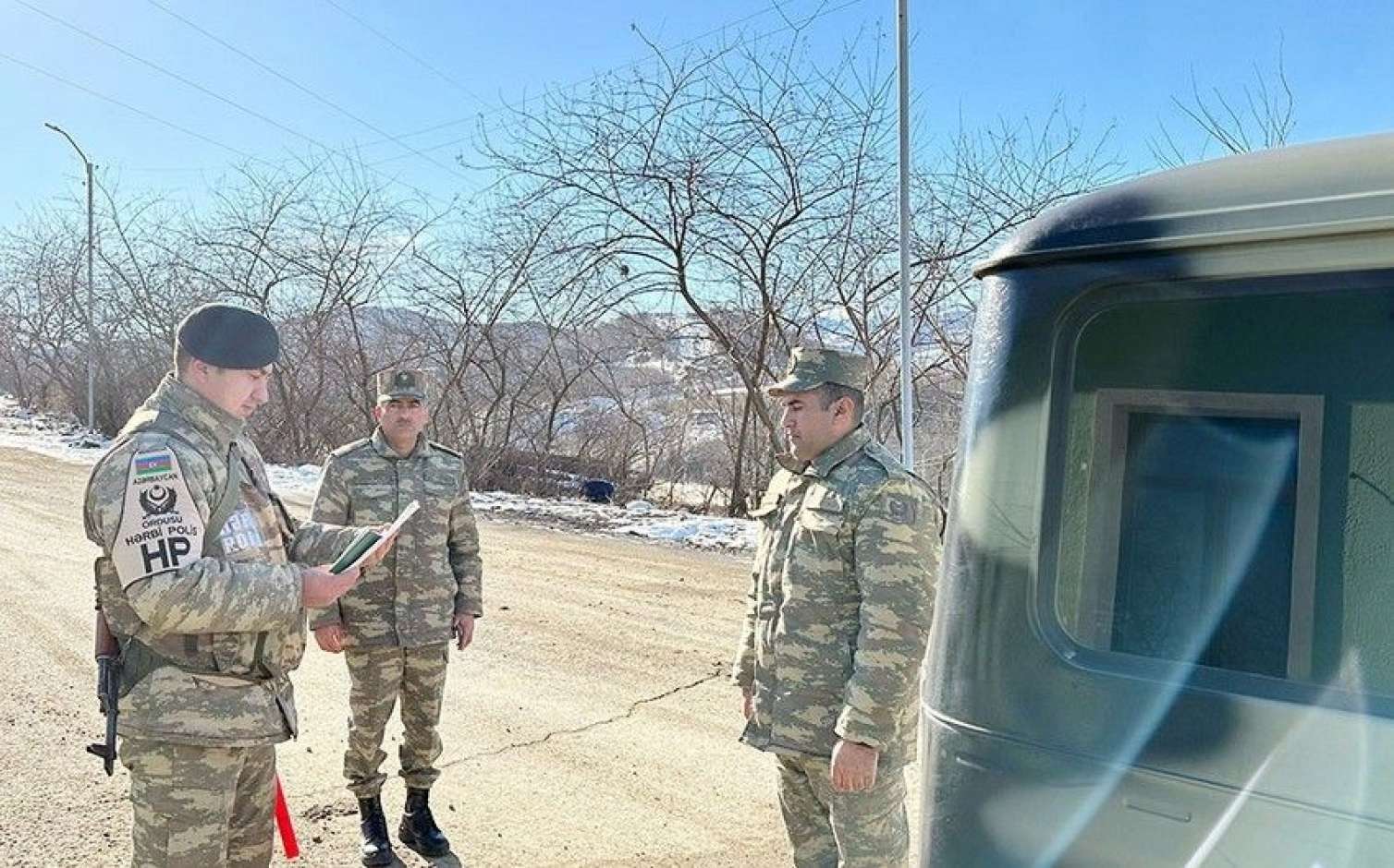 Hərbi polis azad edilmiş ərazilərdə - FOTO 