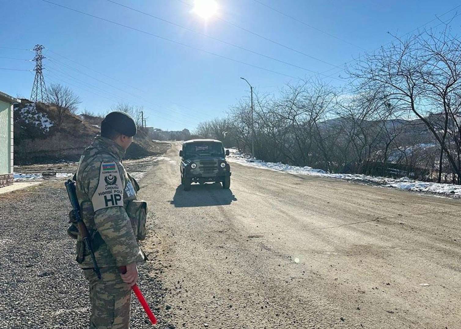 Hərbi polis azad edilmiş ərazilərdə - FOTO 