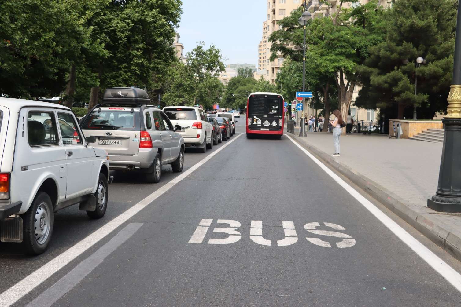 Bakıda yeni avtobus zolaqları salınır 