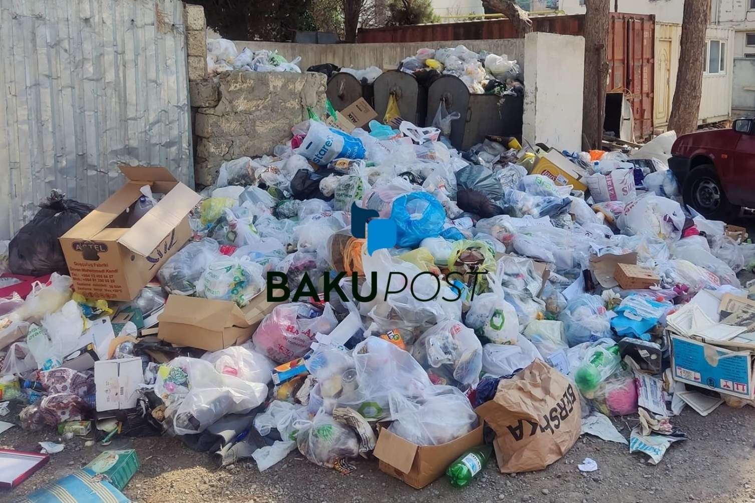 “Azadlıq Rezidens”in qarşısında zibillik -  Yenilənib-FOTO