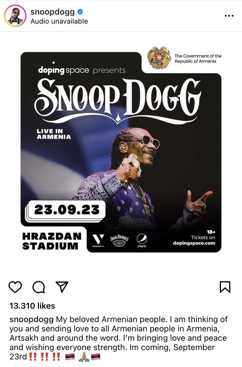 Snoop Doggdan Azərbaycana qarşı hörmətsizlik 