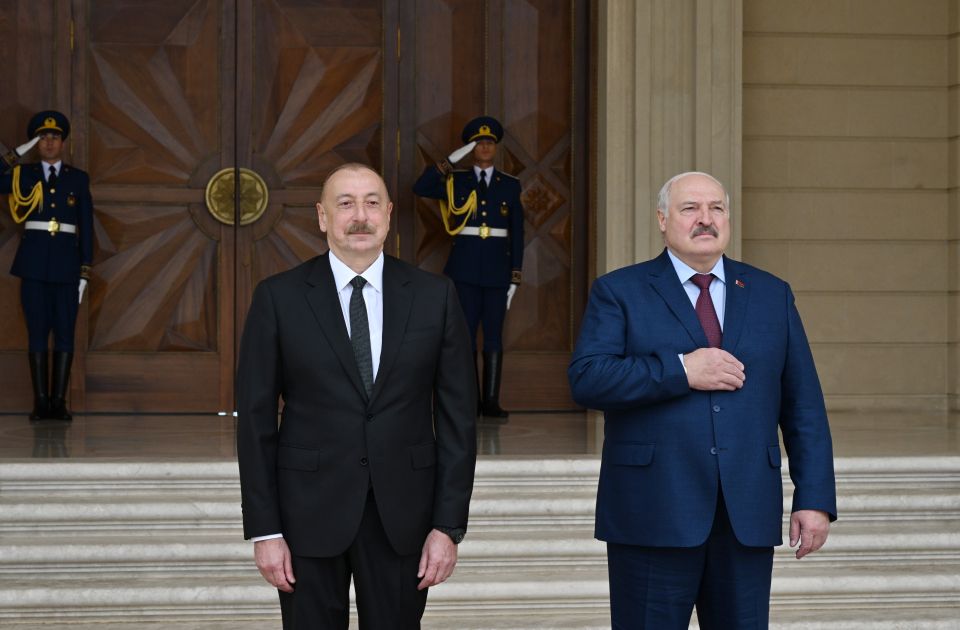 Belarus Prezidentinin rəsmi qarşılanma mərasimi oldu -  FOTO