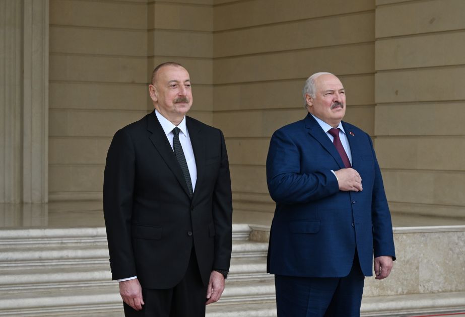 Belarus Prezidentinin rəsmi qarşılanma mərasimi oldu -  FOTO