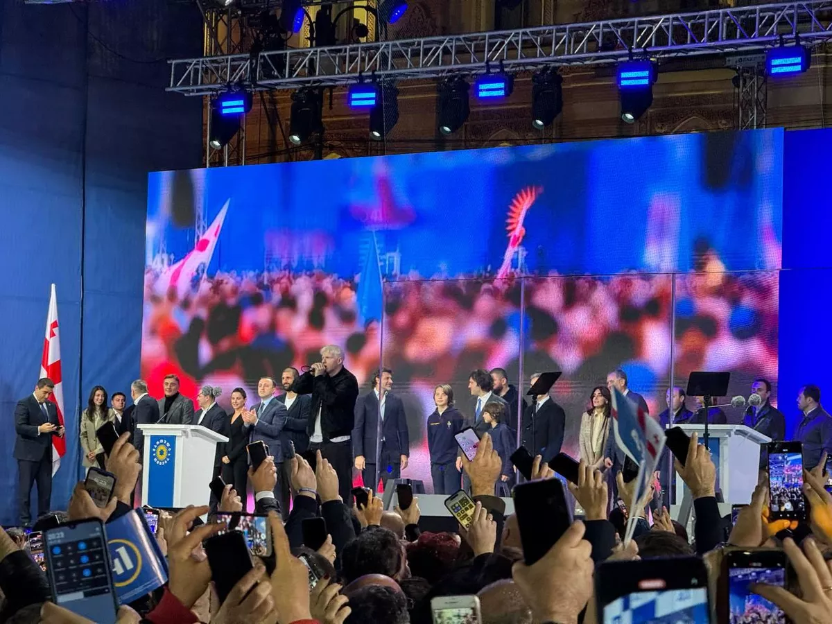 "Gürcü Arzusu" son seçki mitinqini keçirdi - FOTO 