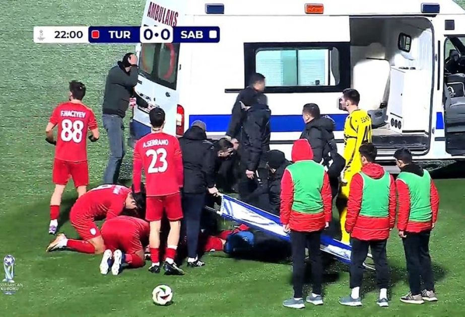 Azərbaycanda üzücü olay: futbolçunun ayağı sındı  