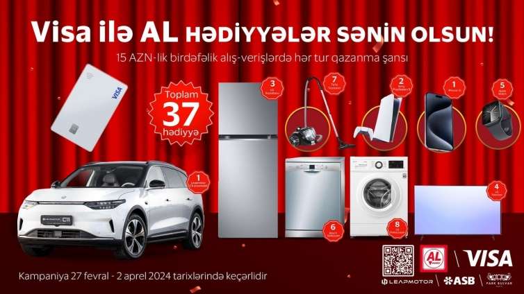 AL Marketdə alış-veriş edin, avtomobil və ya digər qiymətli hədiyyələri qazanın! 