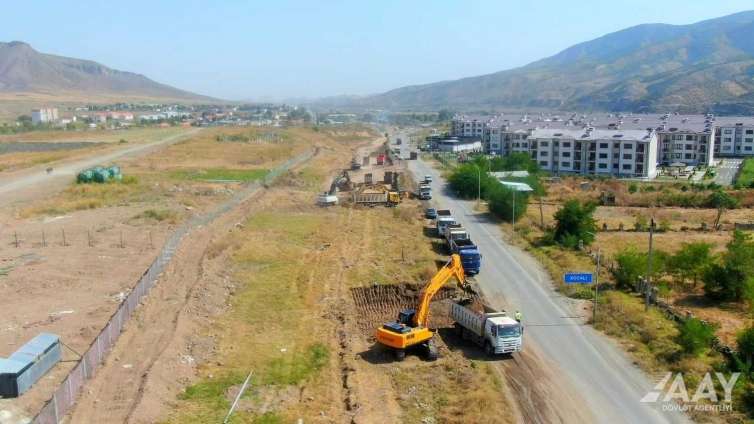 Ağdam-Xankəndi yolu belə qurulur - VİDEO 